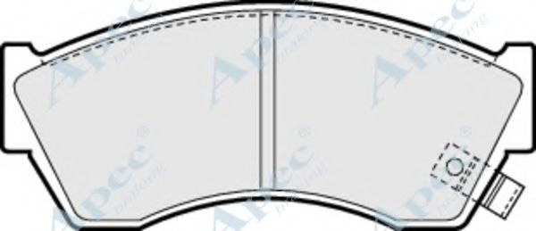 Комплект тормозных колодок, дисковый тормоз APEC braking PAD662