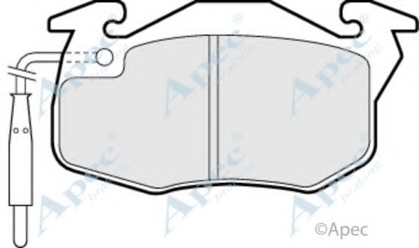 Комплект тормозных колодок, дисковый тормоз APEC braking PAD712