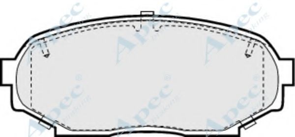 Комплект тормозных колодок, дисковый тормоз APEC braking PAD746