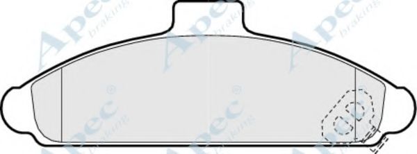 Комплект тормозных колодок, дисковый тормоз APEC braking PAD793