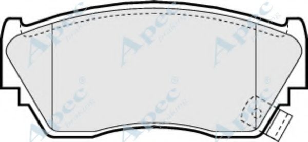 Комплект тормозных колодок, дисковый тормоз APEC braking PAD752