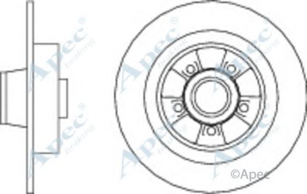 Тормозной диск APEC braking DSK2825