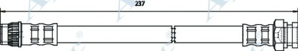 Тормозной шланг APEC braking HOS3585