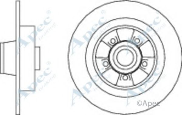 Тормозной диск APEC braking DSK2984