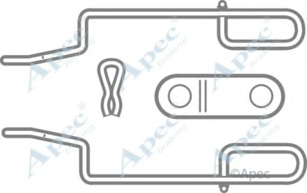 Комплектующие, тормозные колодки APEC braking KIT237