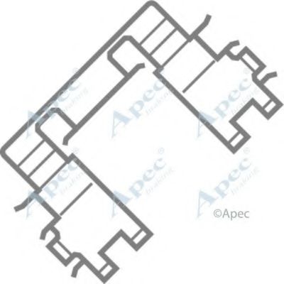 Комплектующие, тормозные колодки APEC braking KIT317