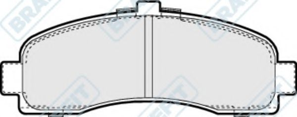 Комплект тормозных колодок, дисковый тормоз APEC braking PD3022