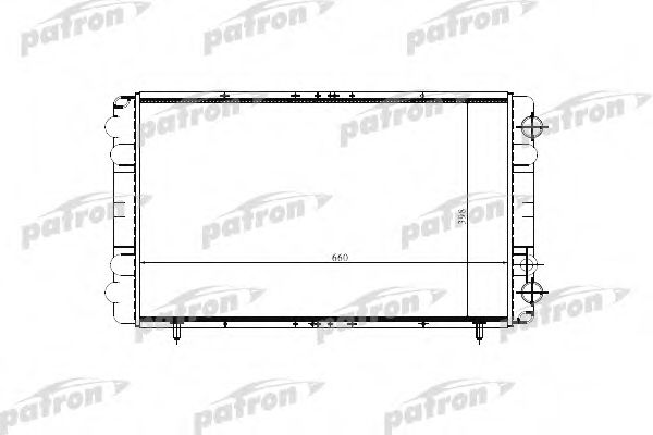 Радиатор, охлаждение двигателя PATRON PRS3200