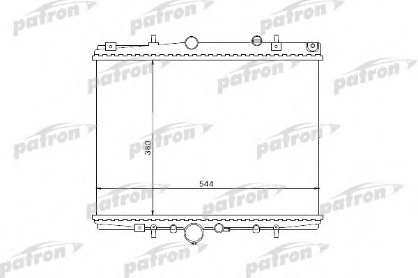 Радиатор, охлаждение двигателя PATRON PRS3504