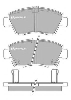 Комплект тормозных колодок, дисковый тормоз MOTAQUIP LVXL752