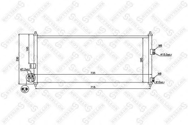 Конденсатор, кондиционер STELLOX 10-45032-SX