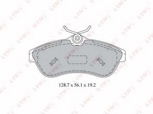 Комплект тормозных колодок, дисковый тормоз LYNXauto BD-2205