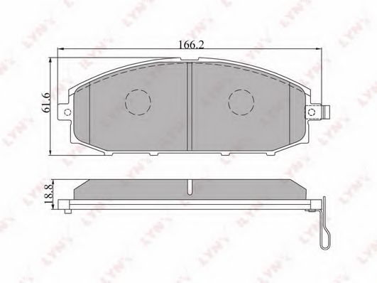 Комплект тормозных колодок, дисковый тормоз LYNXauto BD-5715