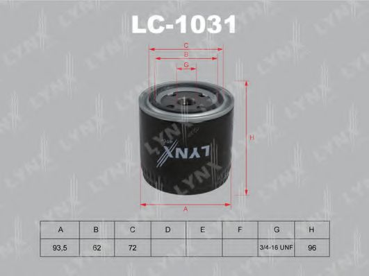 Масляный фильтр LYNXauto LC-1031