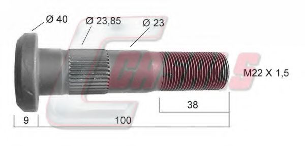 Болт крепления колеса CASALS 21123