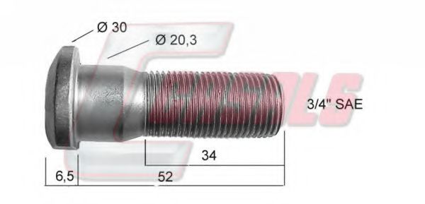 Болт крепления колеса CASALS 21412