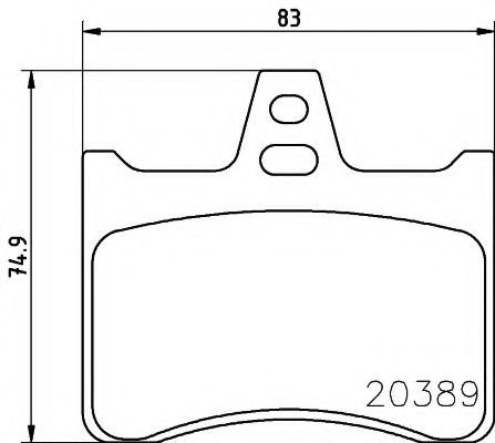 Комплект тормозных колодок, дисковый тормоз HELLA PAGID 8DB 355 007-201