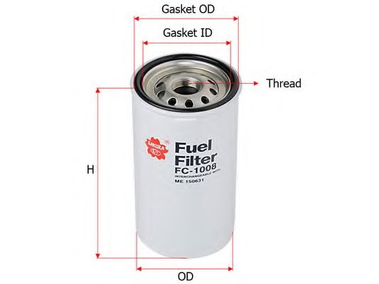 Топливный фильтр SAKURA  Automotive FC1008