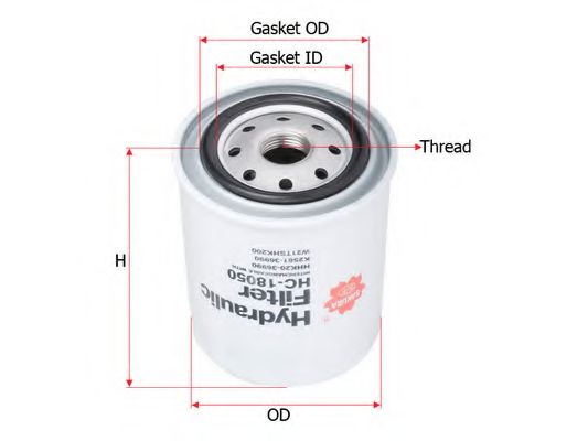 Фильтр, Гидравлическая система привода рабочего оборудования SAKURA  Automotive HC-18050