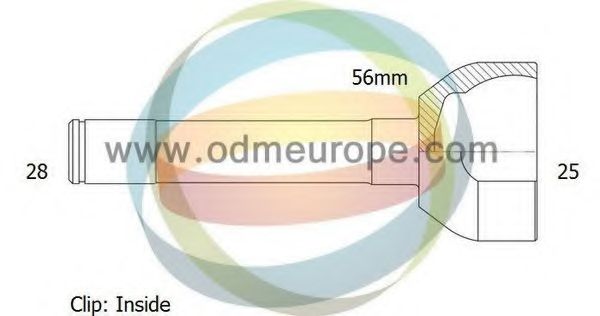 Шарнирный комплект, приводной вал ODM-MULTIPARTS 12-080606
