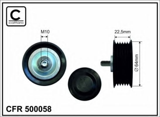 Натяжной ролик, поликлиновой  ремень CAFFARO 500058