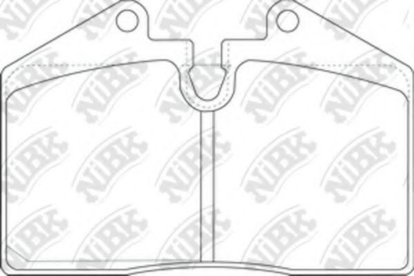 Комплект тормозных колодок, дисковый тормоз NiBK PN0267