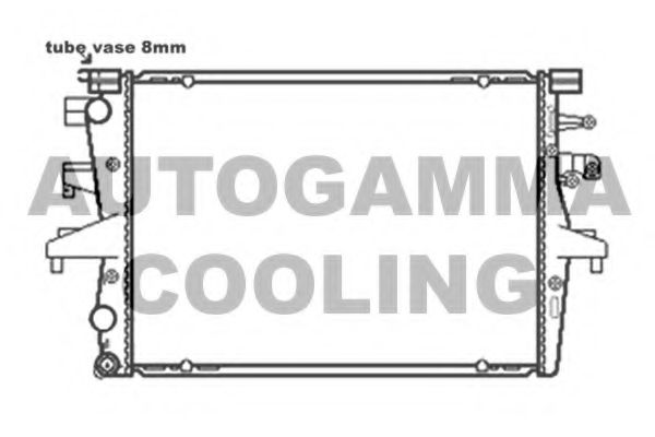 Радиатор, охлаждение двигателя AUTOGAMMA 103543