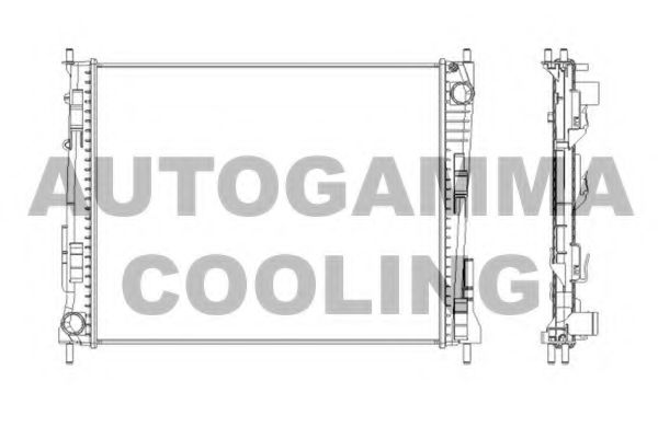 Радиатор, охлаждение двигателя AUTOGAMMA 104562