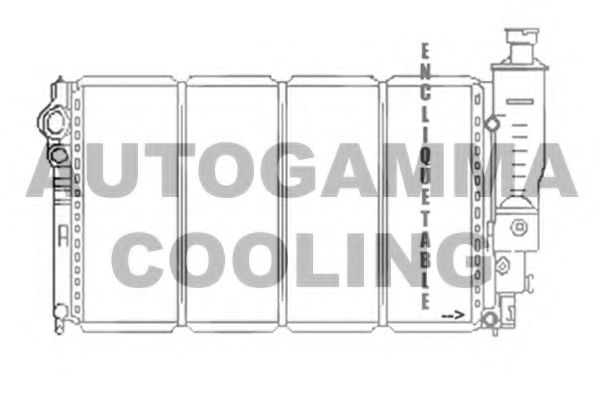Радиатор, охлаждение двигателя AUTOGAMMA 104698