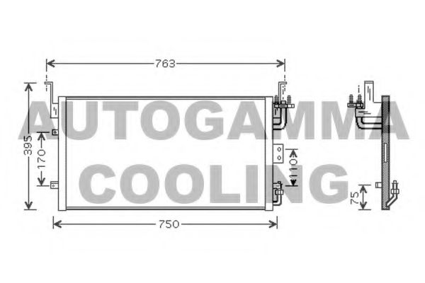 Конденсатор, кондиционер AUTOGAMMA 104998