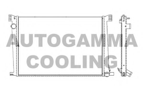 Радиатор, охлаждение двигателя AUTOGAMMA 105416