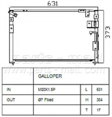 Конденсатор, кондиционер PARTS-MALL PXNCA-044