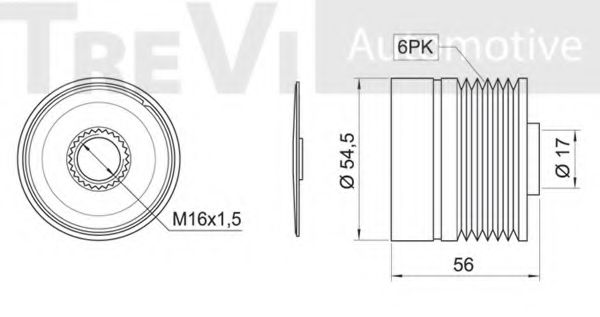 Механизм свободного хода генератора GATES 7088