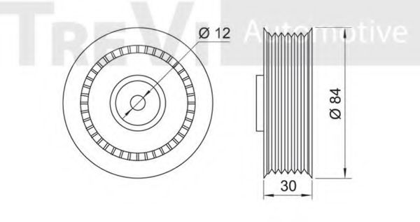 Натяжной ролик, поликлиновой  ремень BERTOLOTTI 56739
