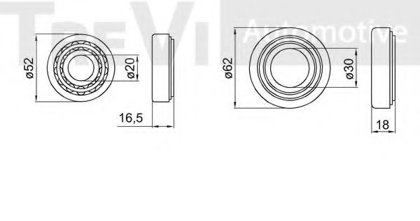 Комплект подшипника ступицы колеса VEMA 517800