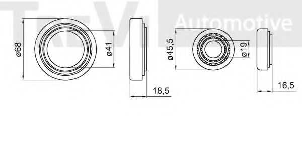 Комплект подшипника ступицы колеса TREVI AUTOMOTIVE 50381