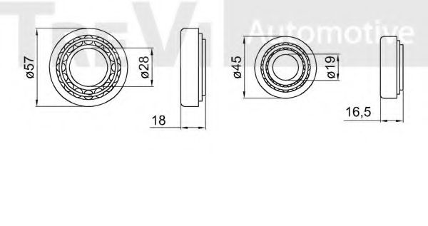 Комплект подшипника ступицы колеса TREVI AUTOMOTIVE 21201