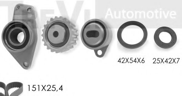 Комплект ремня ГРМ TREVI AUTOMOTIVE KD1018S