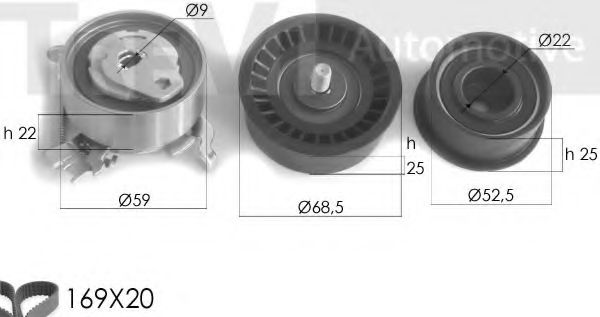 Комплект ремня ГРМ TREVI AUTOMOTIVE KD1167