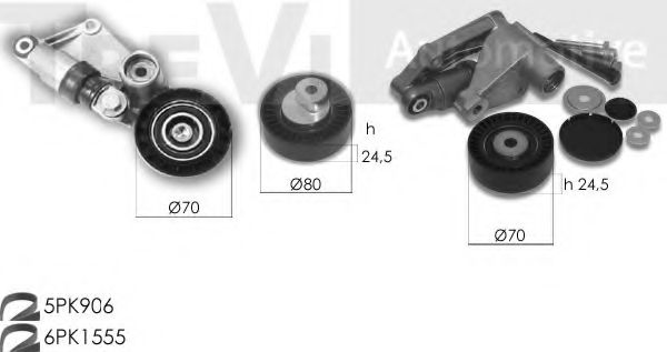 Поликлиновой ременный комплект TREVI AUTOMOTIVE KA1223