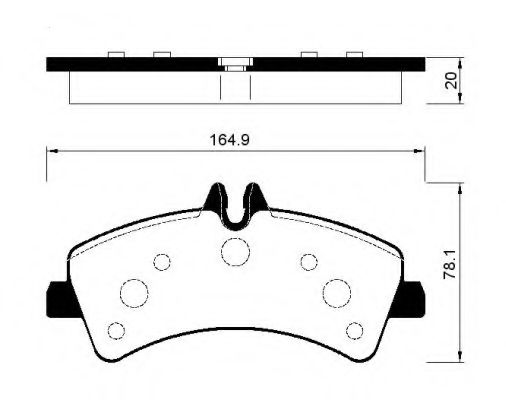 Комплект тормозных колодок, дисковый тормоз FI.BA FBP1426