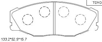 Комплект тормозных колодок, дисковый тормоз ASIMCO KD2761D