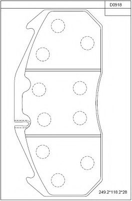 Комплект тормозных колодок, дисковый тормоз FMSI-VERBAND D1407