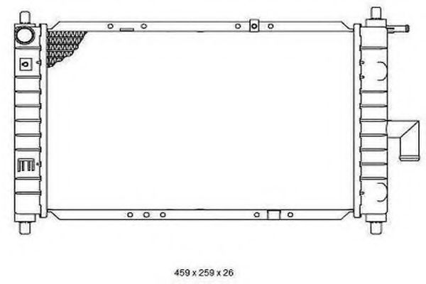 Радиатор, охлаждение двигателя ORDONEZ 2065071