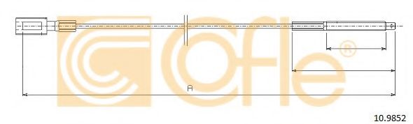 Трос, стояночная тормозная система COFLE 109852