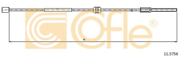 Трос, стояночная тормозная система COFLE 11.5756