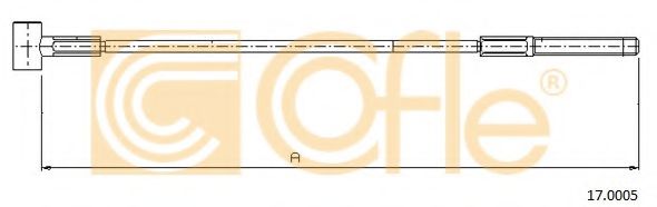 Трос, стояночная тормозная система COFLE 17.0005
