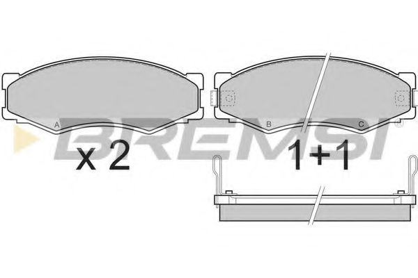 Комплект тормозных колодок, дисковый тормоз BREMSI BP2301
