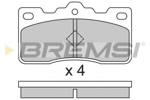 Комплект тормозных колодок, дисковый тормоз BREMSI BP2306