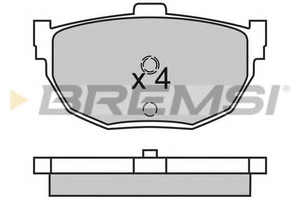 Комплект тормозных колодок, дисковый тормоз BREMSI BP2447